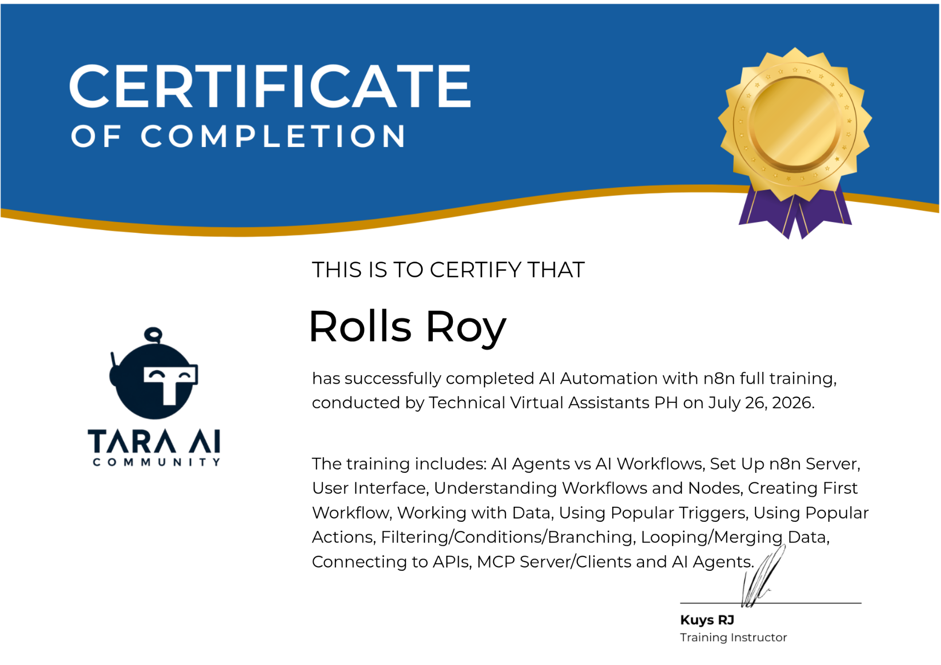n8n certificate